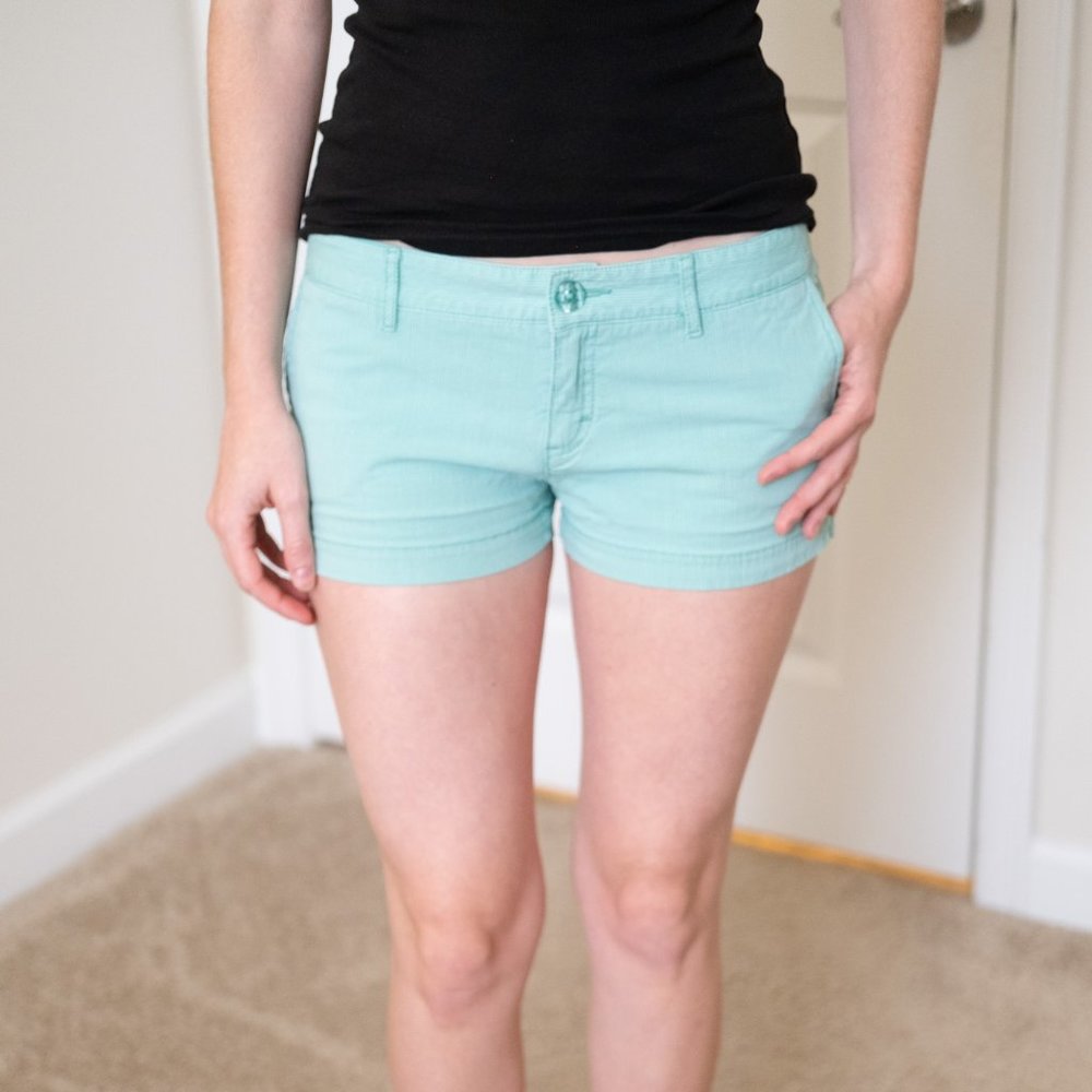 Vans teal skater shorts